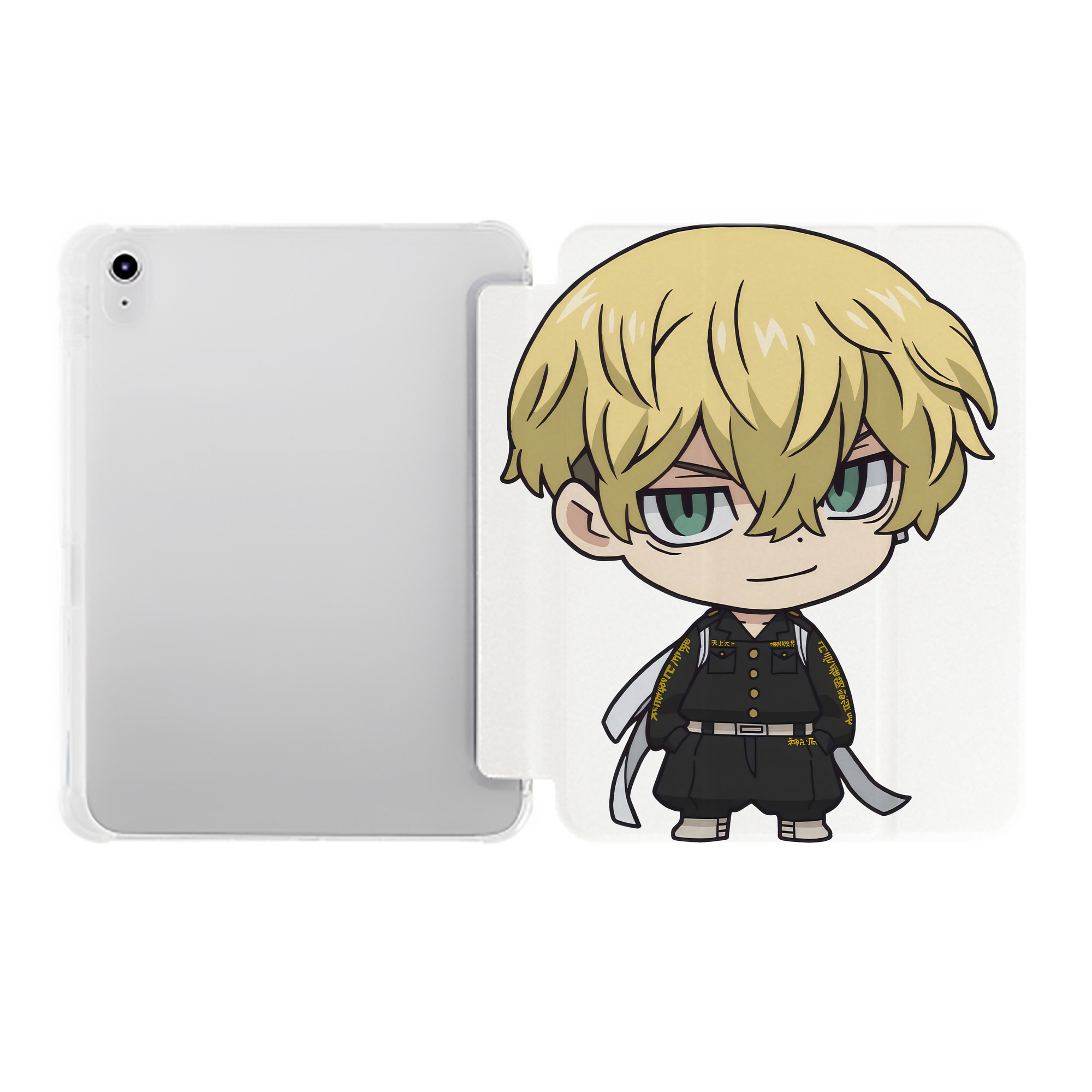（画像用） 東京リベンジャーズ Tokyo Revengers IPad ケース ペン収納付き 三つ折りスタンド PUレザー×シリコン 対応機種9.5/10.5/10.9インチ